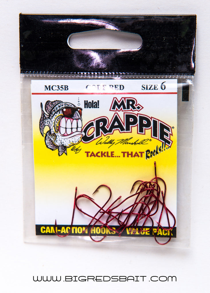 MR. CRAPPIE WALLY MARSHALL CAM-ACTION HOOKS CODE RED sku002