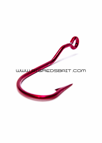 Tru Turn CATFISH HOOK, O’SHAUGHNESSY, LARGE RING EYE, BLOOD RED  733BL