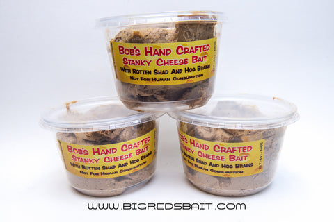 Bob's Hand Crafted Stanky Cheese Bait, With Rotten Shad And Hog Brains