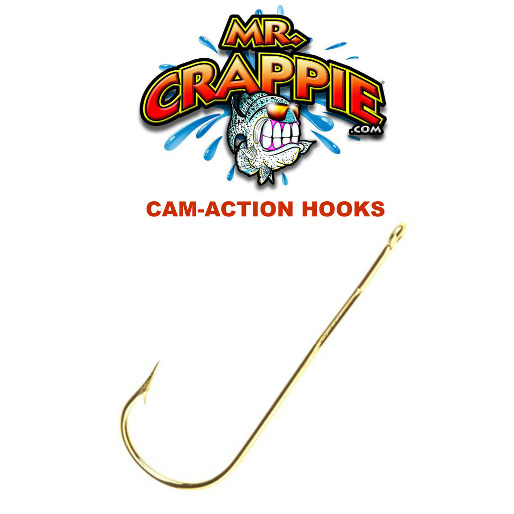MR. CRAPPIE WALLY MARSHALL CAM-ACTION HOOKS Gold sku002 – Big Red's Bait