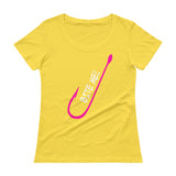Bite Me Anvil 391 Ladies Sheer Scoopneck T-Shirt with Tear Away Label