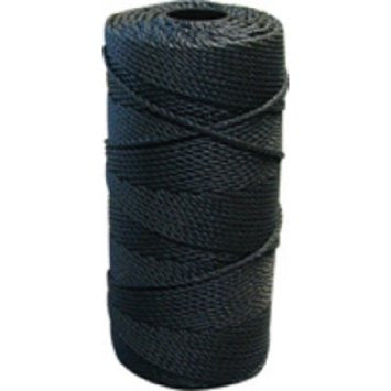 Trot And Bank Line, Black Tarred Twisted Nylon  Size 18 sku003