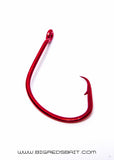 TEAM CATFISH DOUBLE ACTION RED,  1/0  5/0  and  8/0 sku002