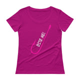 Bite Me Anvil 391 Ladies Sheer Scoopneck T-Shirt with Tear Away Label