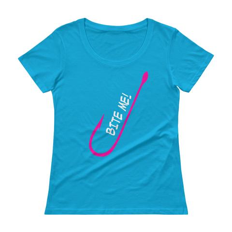 Bite Me Anvil 391 Ladies Sheer Scoopneck T-Shirt with Tear Away Label